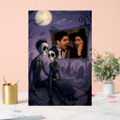 Gepersonaliseerde Gotische Halloween foto Acryl Bord (Huwelijk)