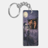 Gepersonaliseerde Gotische Halloween foto Sleutelhanger (Voorkant Links)