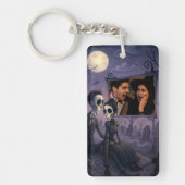 Gepersonaliseerde Gotische Halloween foto Sleutelhanger (Voorkant)