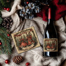 Gepersonaliseerde Gotische Kerst Mousserende Wijn 