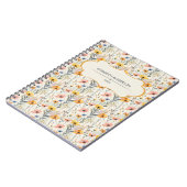 Gepersonaliseerde gouache weide bloemen patroon notitieboek (Linkerzijde)