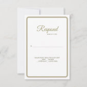 Gepersonaliseerde Goud en Wit Eerste Heilige Commu RSVP Kaartje (Achterkant)