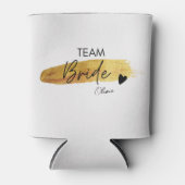 Gepersonaliseerde goud & zwart Modern chique team Blikjeskoeler (Voorkant)