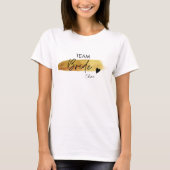 Gepersonaliseerde goud & zwart Modern chique team  T-shirt (Voorkant)