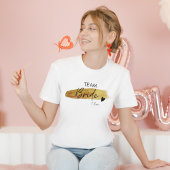 Gepersonaliseerde goud & zwart Modern chique team  T-shirt