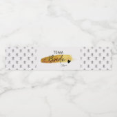 Gepersonaliseerde goud & zwart Modern chique team  Waterfles Etiket (Enkel label)