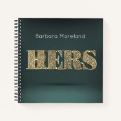 Gepersonaliseerde gouden 3D HERS Notitieboek (Voorkant)