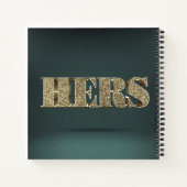 Gepersonaliseerde gouden 3D HERS Notitieboek (Achterkant)