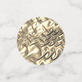 Gepersonaliseerde gouden 50e Jubileum tafel Confetti (Kleine voorkant)