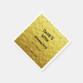 Gepersonaliseerde Gouden 50e Verjaardagsfeestje Pa Servet (Hoek)