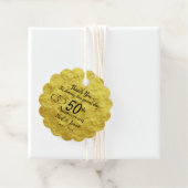 Gepersonaliseerde gouden 50ste bruiloft Jubileum Bedankjes Labels (In situ)