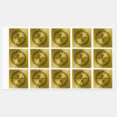 Gepersonaliseerde Gouden Aangepaste Vinyl Monogram Labels (Vel)