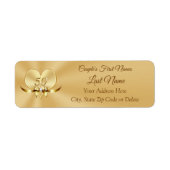  gepersonaliseerde gouden adresretourlabels etiket (Voorkant)