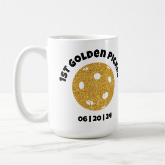 Gepersonaliseerde gouden augurk gouden pickleball koffiemok