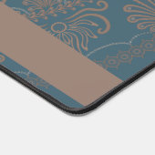 Gepersonaliseerde Gouden Blauwgroen Rococo Lotus D Bureaumat (Hoek)