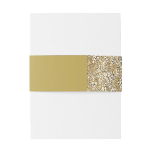 Gepersonaliseerde gouden boog pailletten bruiloft uitnodigingen wikkel (Achterkant Voorbeeld)