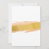 Gepersonaliseerde gouden borstel bruiloft uitnodig kaart (Achterkant)