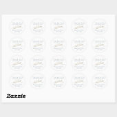 Gepersonaliseerde gouden bruiloft gunst ronde sticker (Vel)