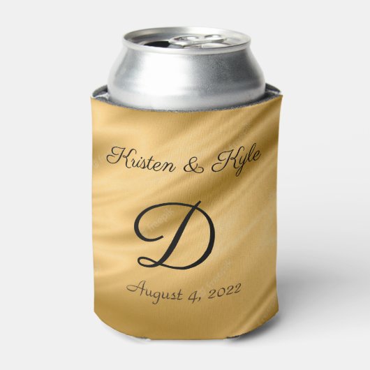 Gepersonaliseerde gouden bruiloft koelbox blikjeskoeler (Blikje Voorkant)