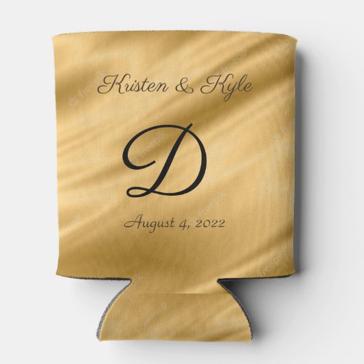 Gepersonaliseerde gouden bruiloft koelbox blikjeskoeler (Achterkant)