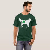 Gepersonaliseerde gouden doodle op Patrick's day T-shirt (Voorkant volledig)