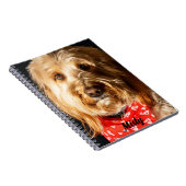 Gepersonaliseerde gouden doodle puppy hond notitieboek (Rechterzijde)