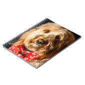 Gepersonaliseerde gouden doodle puppy hond notitieboek (Linkerzijde)