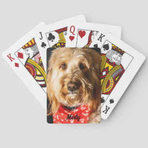 Gepersonaliseerde gouden doodle puppy hond pokerkaarten