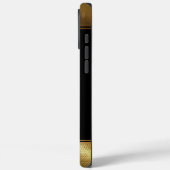 Gepersonaliseerde gouden elegante monogram Case-Mate iPhone case (Achterkant / Links)