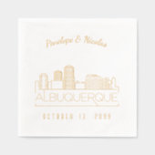 Gepersonaliseerde gouden folie Albuquerque bruilof Folie Servetten (Voorkant)