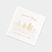 Gepersonaliseerde Gouden Folie Charlotte Trouwserv Folie Servetten (Links)