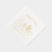 Gepersonaliseerde Gouden Folie Charlotte Trouwserv Folie Servetten (Rechts)