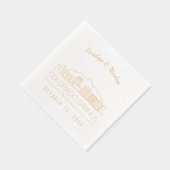 Gepersonaliseerde Gouden Folie Colorado Springs se Folie Servetten (Rechts)