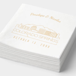 Gepersonaliseerde Gouden Folie Colorado Springs se Servetten
