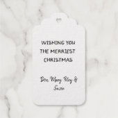 Gepersonaliseerde Gouden Folie Kerstboom Cadeaulabels (Achterkant)