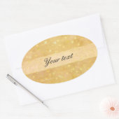 Gepersonaliseerde gouden folie sterren Waterverf Ovale Sticker (Envelop)