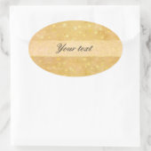 Gepersonaliseerde gouden folie sterren Waterverf Ovale Sticker (Tas)