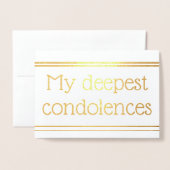 Gepersonaliseerde gouden folie sympathie kaart (Voorkant met envelop)