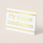 Gepersonaliseerde gouden folie sympathie kaart (Voorkant)