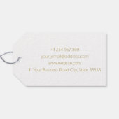 Gepersonaliseerde gouden folie witte cadeau Labels Cadeaulabel (Achterkant Horizontaal)