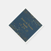 Gepersonaliseerde gouden Glitter Faux Folie Servet (Hoek)