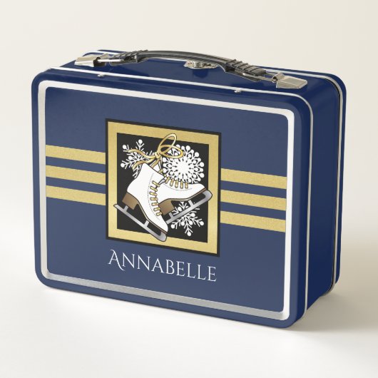 Gepersonaliseerde Gouden Glitter Ice Schaats (Achterkant)