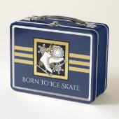 Gepersonaliseerde Gouden Glitter Ice Schaats (Voorkant)