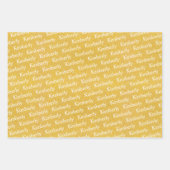Gepersonaliseerde gouden glitter naam inpakpapier vel (Voorkant 2)