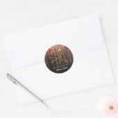 Gepersonaliseerde Gouden Glitter Schaar Haarsalon Ronde Sticker (Envelop)