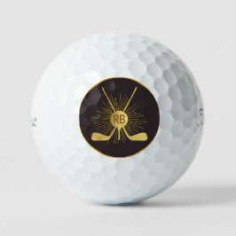 Gepersonaliseerde gouden golfclubs golfballen