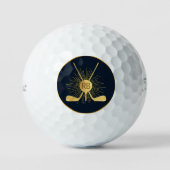 Gepersonaliseerde gouden golfclubs golfballen (Voorkant)