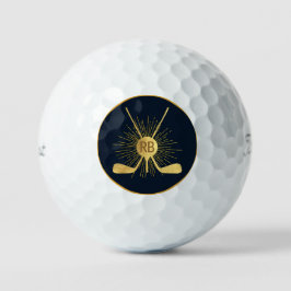 Gepersonaliseerde gouden golfclubs golfballen