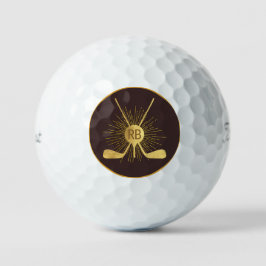 Gepersonaliseerde gouden golfclubs golfballen