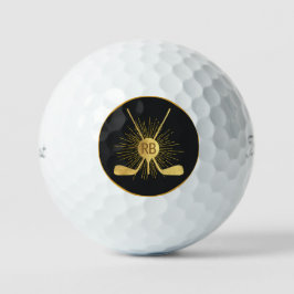 Gepersonaliseerde gouden golfclubs golfballen
